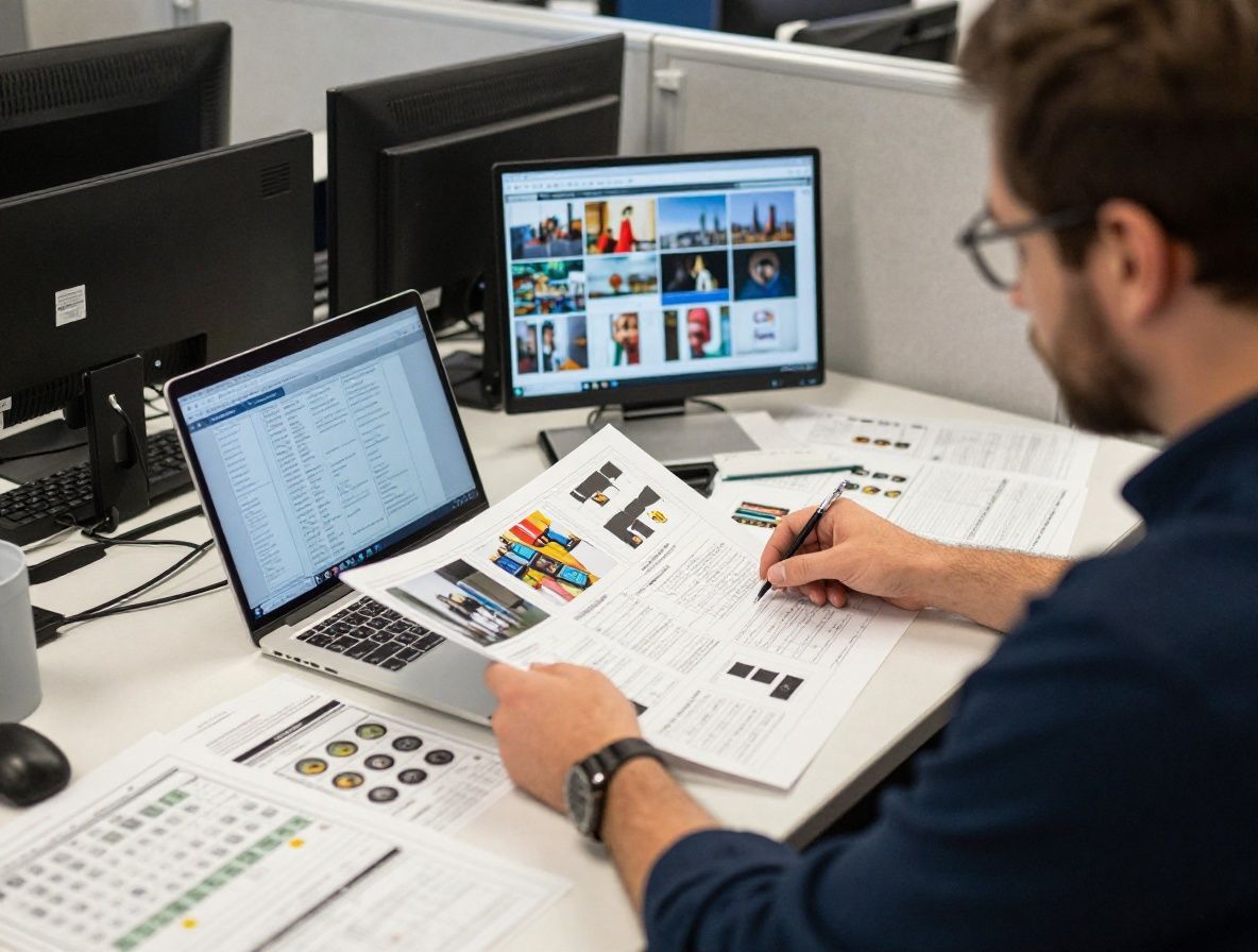 Photojournalist with a professional DSLR camera and long telephoto lens capturing decisive moments at an outdoor press event in a busy Chicago plaza